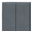 sengeramme med LED uden madras Hanko 100x200 cm velour mørkegrå