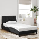 sengeramme med LED uden madras Hanko 100x200 cm velour sort