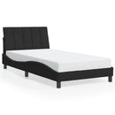 sengeramme med LED uden madras Hanko 100x200 cm velour sort