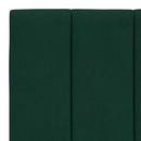 sengeramme med LED uden madras Hanko 100x200 cm velour mørkegrøn