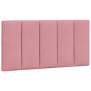 sengeramme med LED uden madras Hanko 100x200 cm velour pink