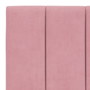 sengeramme med LED uden madras Hanko 100x200 cm velour pink