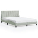sengeramme med LED uden madras Hanko 120x200 cm velour lysegrå