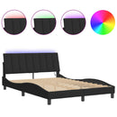 sengeramme med LED uden madras Hanko 120x200 cm velour sort