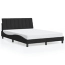sengeramme med LED uden madras Hanko 120x200 cm velour sort