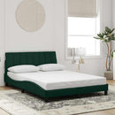 sengeramme med LED uden madras Hanko 120x200 cm velour mørkegrøn