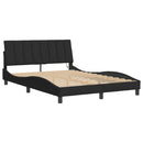 sengeramme med LED uden madras Hanko 140x190 cm velour sort