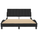 sengeramme med LED uden madras Hanko 140x190 cm velour sort