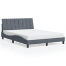 sengeramme med LED uden madras Hanko 140x200 cm velour mørkegrå