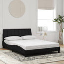 sengeramme med LED uden madras Hanko 140x200 cm velour sort