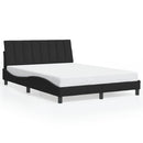 sengeramme med LED uden madras Hanko 140x200 cm velour sort