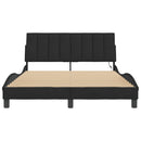 sengeramme med LED uden madras Hanko 140x200 cm velour sort