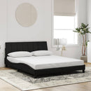 sengeramme med LED uden madras Hanko 160x200 cm velour sort