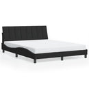 sengeramme med LED uden madras Hanko 160x200 cm velour sort