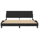sengeramme med LED uden madras Hanko 180x200 cm velour sort