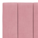 sengeramme med LED uden madras Hanko 180x200 cm velour pink