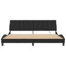 sengeramme med LED uden madras Hanko 200x200 cm velour sort