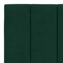 sengeramme med LED uden madras Hanko 200x200 cm velour mørkegrøn