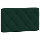 sengeramme med LED uden madras 80x200 cm velour mørkegrøn