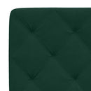 sengeramme med LED uden madras 80x200 cm velour mørkegrøn