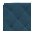 sengeramme med LED uden madras 80x200 cm velour blå