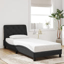 sengeramme med LED uden madras 90x190 cm velour sort