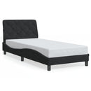 sengeramme med LED uden madras 90x190 cm velour sort