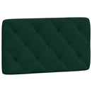 sengeramme med LED uden madras 90x190 cm velour mørkegrøn
