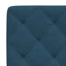sengeramme med LED uden madras 90x190 cm velour blå