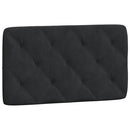 sengeramme med LED uden madras 90x200 cm velour sort