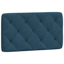 sengeramme med LED uden madras 90x200 cm velour blå