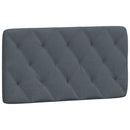 sengeramme med LED uden madras 100x200 cm velour mørkegrå