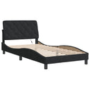 sengeramme med LED uden madras 100x200 cm velour sort
