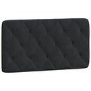 sengeramme med LED uden madras 100x200 cm velour sort