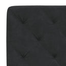 sengeramme med LED uden madras 100x200 cm velour sort