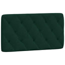 sengeramme med LED uden madras 100x200 cm velour mørkegrøn