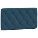 sengeramme med LED uden madras 100x200 cm velour blå