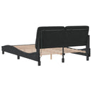 sengeramme med LED uden madras 120x200 cm velour sort