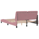 sengeramme med LED uden madras 120x200 cm velour pink