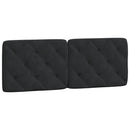 sengeramme med LED uden madras 140x190 cm velour sort