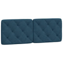 sengeramme med LED uden madras 140x190 cm velour blå