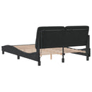 sengeramme med LED uden madras 140x200 cm velour sort