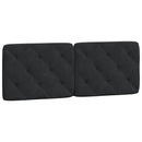 sengeramme med LED uden madras 140x200 cm velour sort