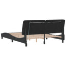 sengeramme med LED uden madras 160x200 cm velour sort