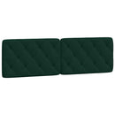 sengeramme med LED uden madras 160x200 cm velour mørkegrøn