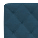 sengeramme med LED uden madras 160x200 cm velour blå