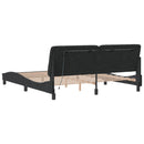 sengeramme med LED uden madras 180x200 cm velour sort
