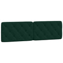 sengeramme med LED uden madras 180x200 cm velour mørkegrøn