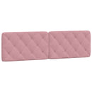 sengeramme med LED uden madras 180x200 cm velour pink