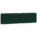 sengeramme med LED uden madras 200x200 cm velour mørkegrøn